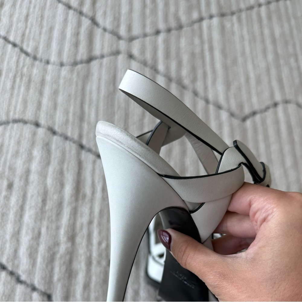 SAINT LAURENT TRIBUTE WHITE 105 HEELS SIZE 37 - Picture 13 of 16